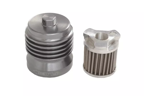 PC Racing FLO Reusable Oil Filter for Metric Models-Polished (Click for fitment)