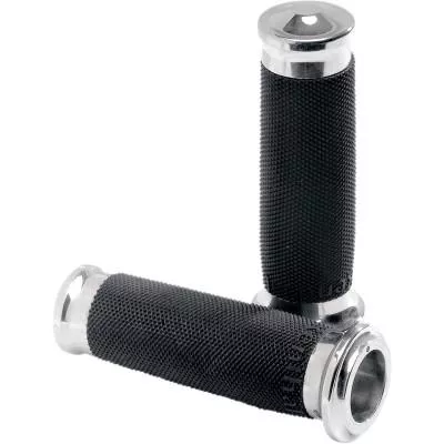 Performance Machine Contour Renthal Wrapped Grips Chrome