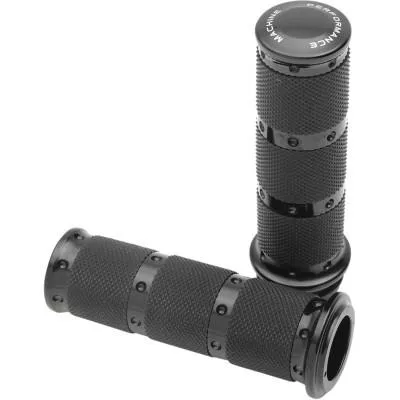 Performance Machine Contour Renthal Wrapped Grips TBW, XLS Black Anodized,
