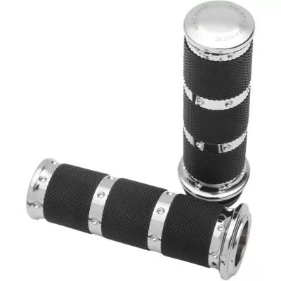 Performance Machine Contour Renthal Wrapped Grips TBW, XLS Chrome,