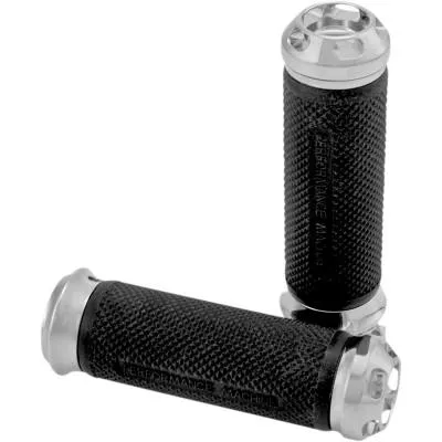 Performance Machine Custom Grips, Elite Apex, Chrome, Fits most 99-17 Twin Cam and 86-20 XL