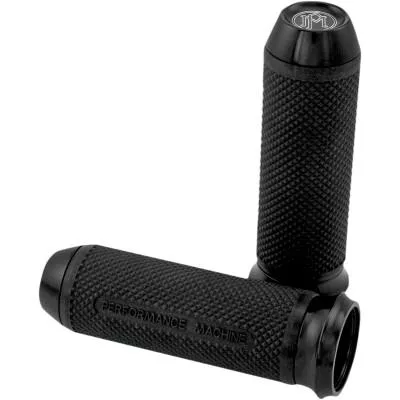 Performance Machine Custom Grips Tbw Black Anodized