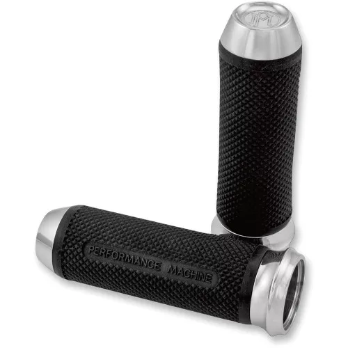 Performance Machine Elite Grips for Harley Dual Cable - Chrome