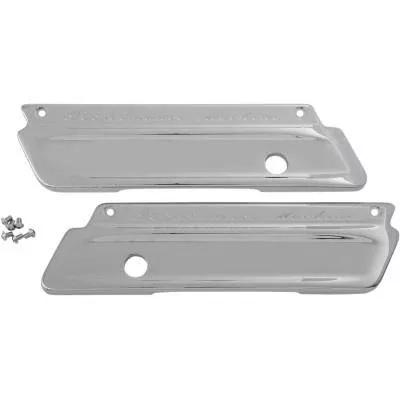 Performance Machine Saddlebag Latch Covers Smooth Chrome