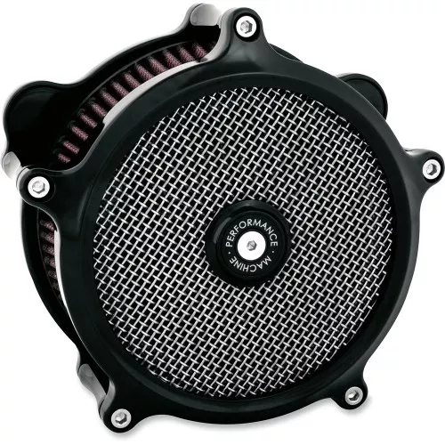 Performance Machine Slim Super Gas Air Cleaner for 2008-2016 Harley Twin Cam TBW - Black