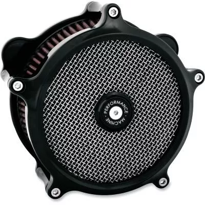 Performance Machine Super Gas Air Cleaners And Universal Faceplates, Black
