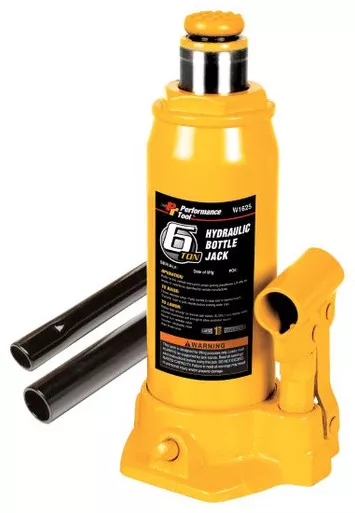 Performance Tool W1625 6-Ton Heavy Duty Hydraulic Bottle Jack, Yellow