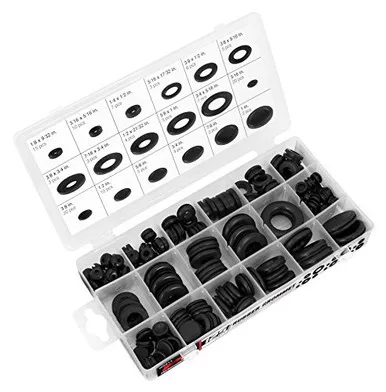 Performance Tool W5214 125pc Rubber Grommet Assortment Organizer Case