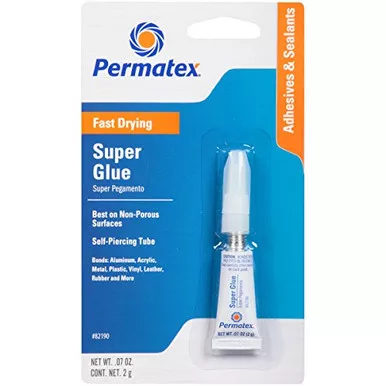 Permatex 82190 Fast Drying Super Glue Adhesive Instant Bonding 0.5 oz