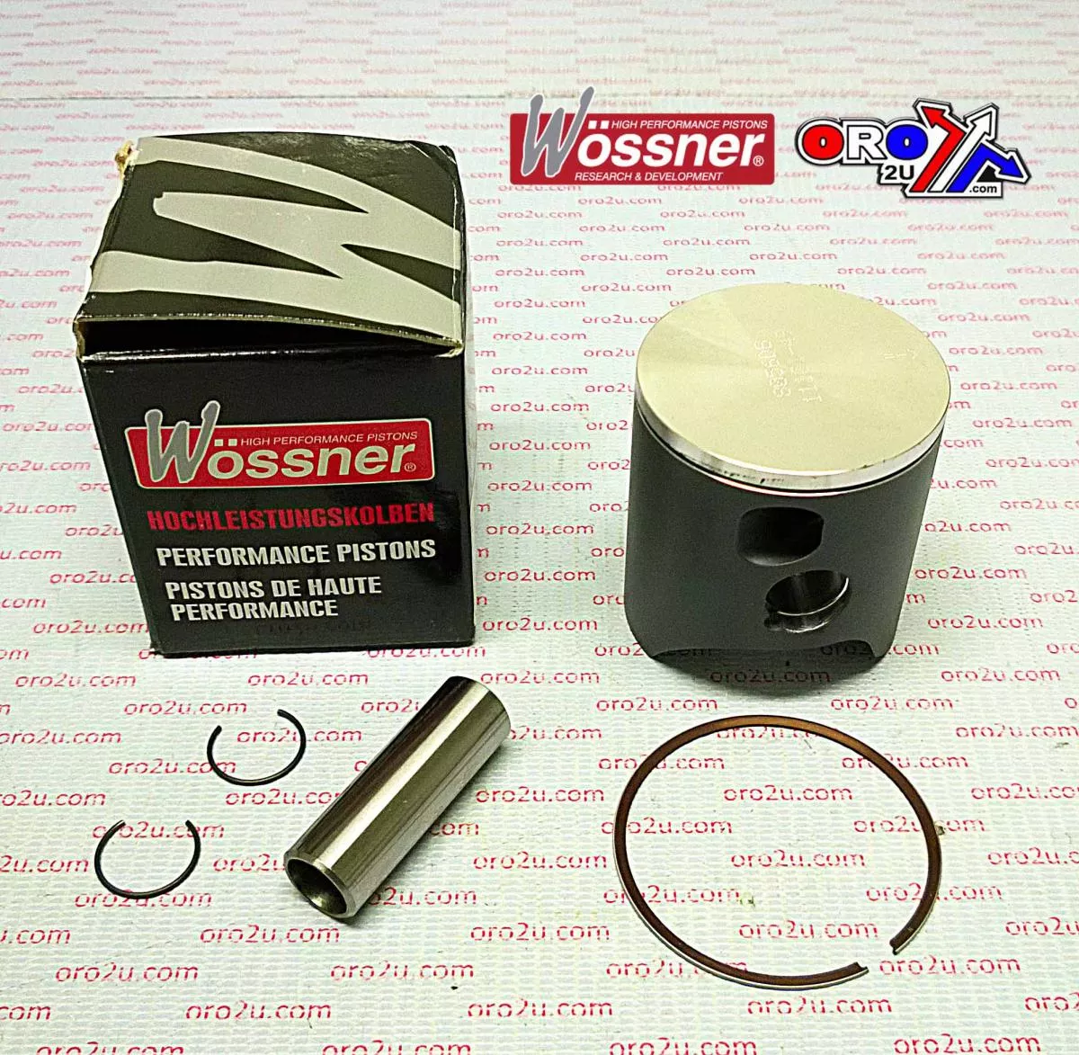 PISTON KIT 01-06 KTM125 SX 54, WOSSNER 8056DA, 1-RING 50430007100