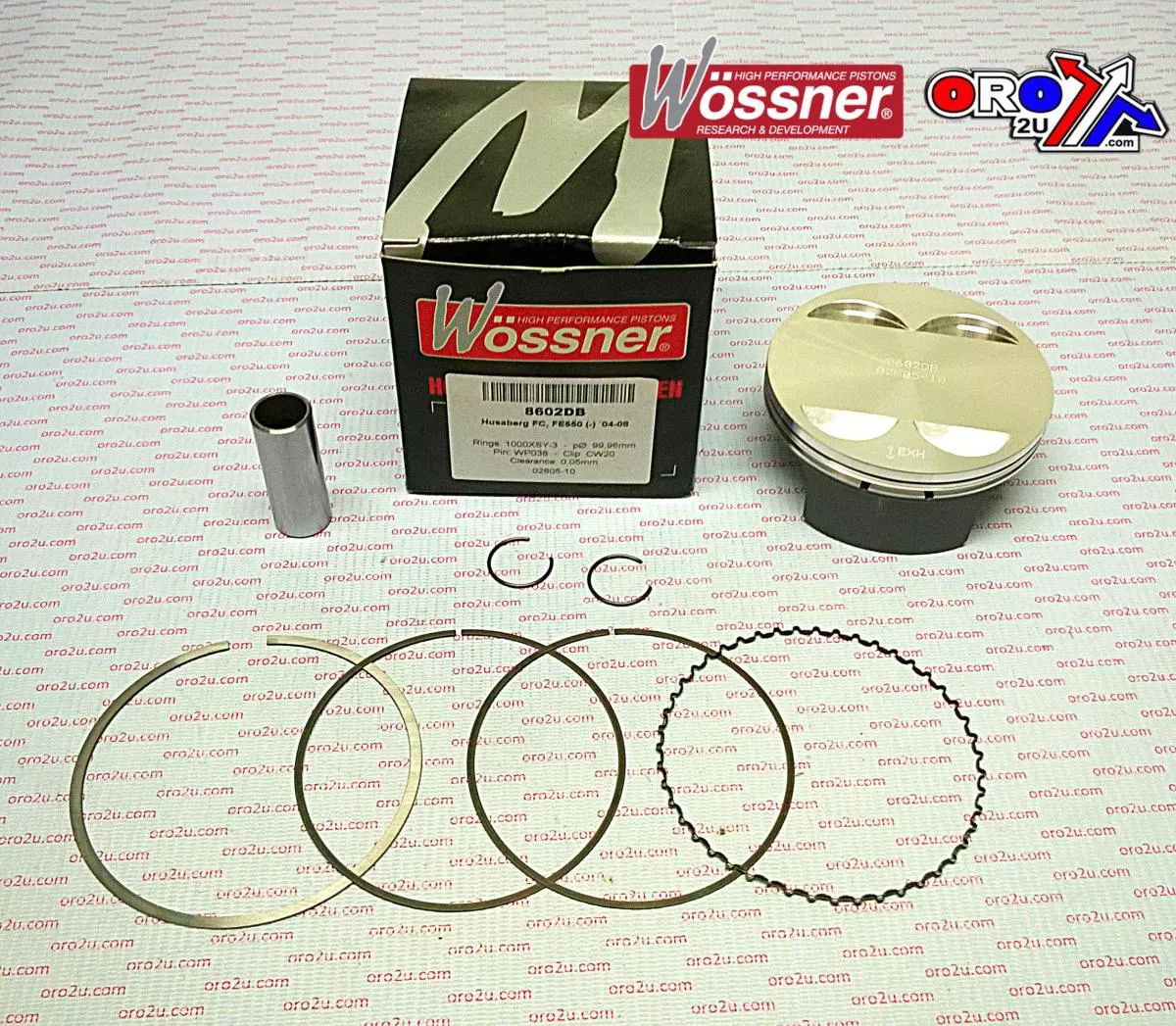 PISTON KIT 04-08 HUS 550FC/FE, WOSSNER HUSABERG 8602DB 100
