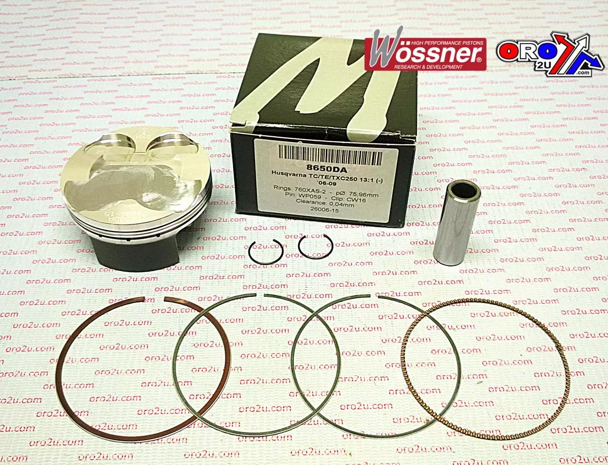 PISTON KIT 06-9 TC TE250 76.00, WOSSNER 8650DC HUSQVARAN