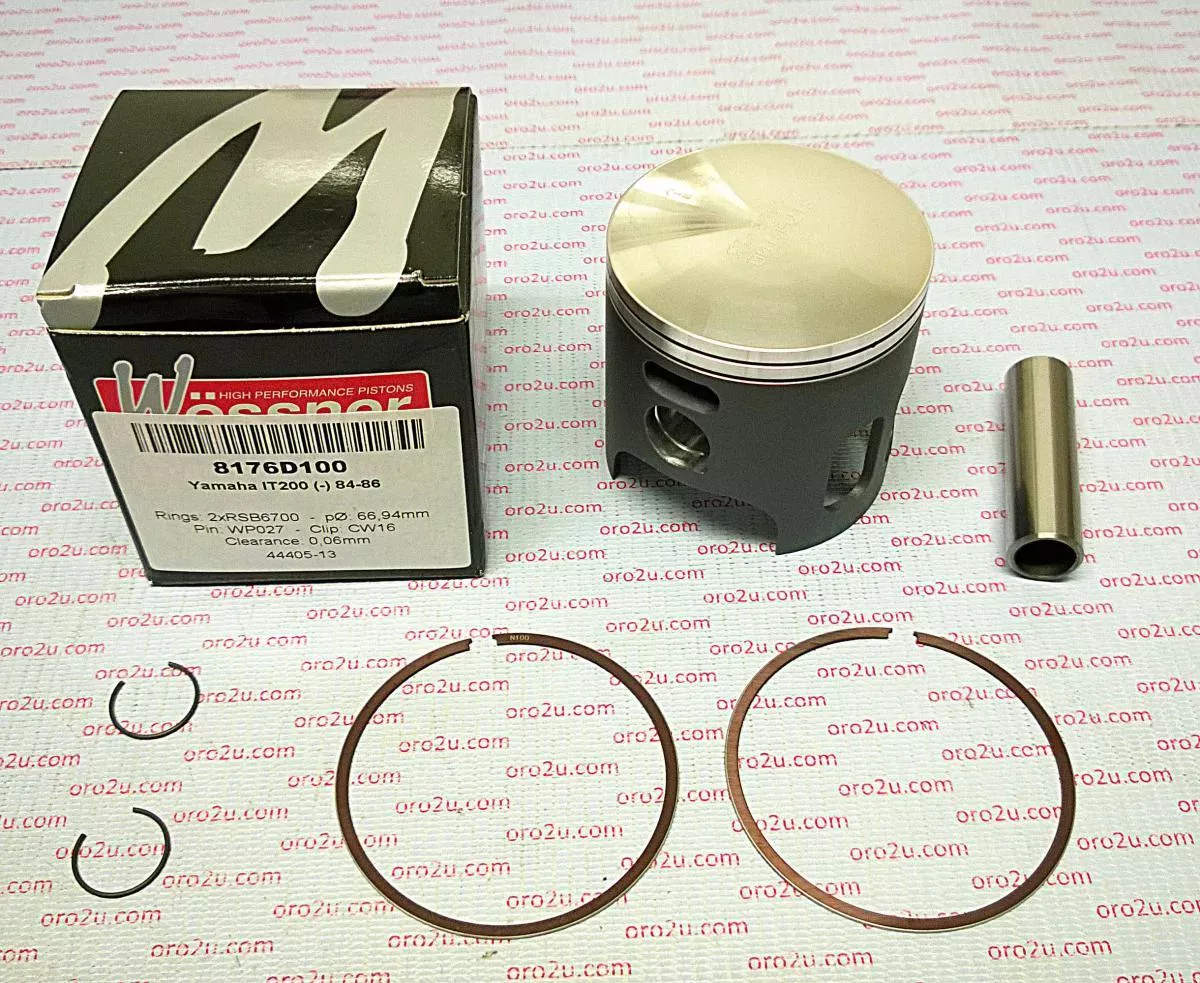 PISTON KIT 84-86 IT200 67.00, FORGED WOSSNER 8176D100