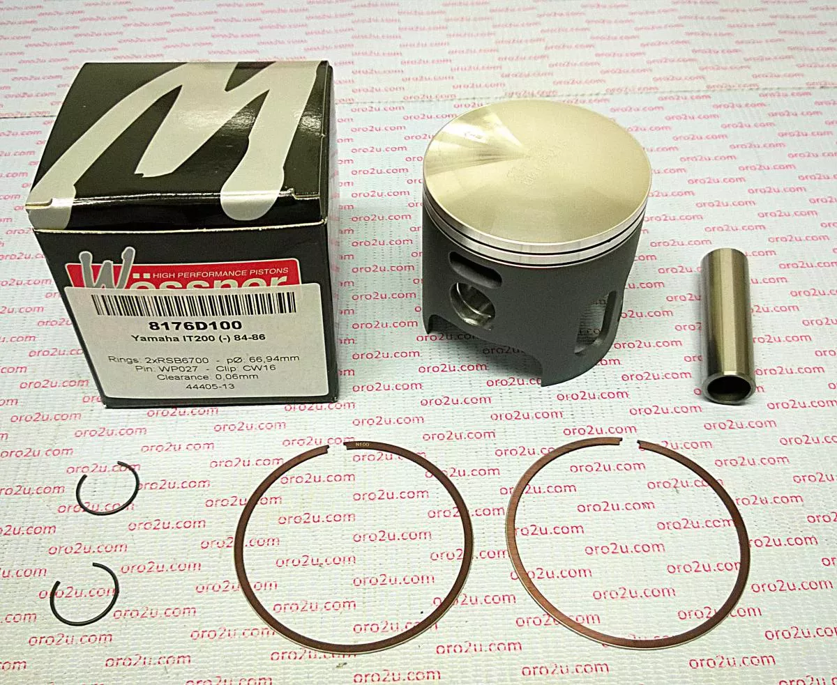 PISTON KIT 84-86 IT200 67.50, FORGED WOSSNER 8176D150
