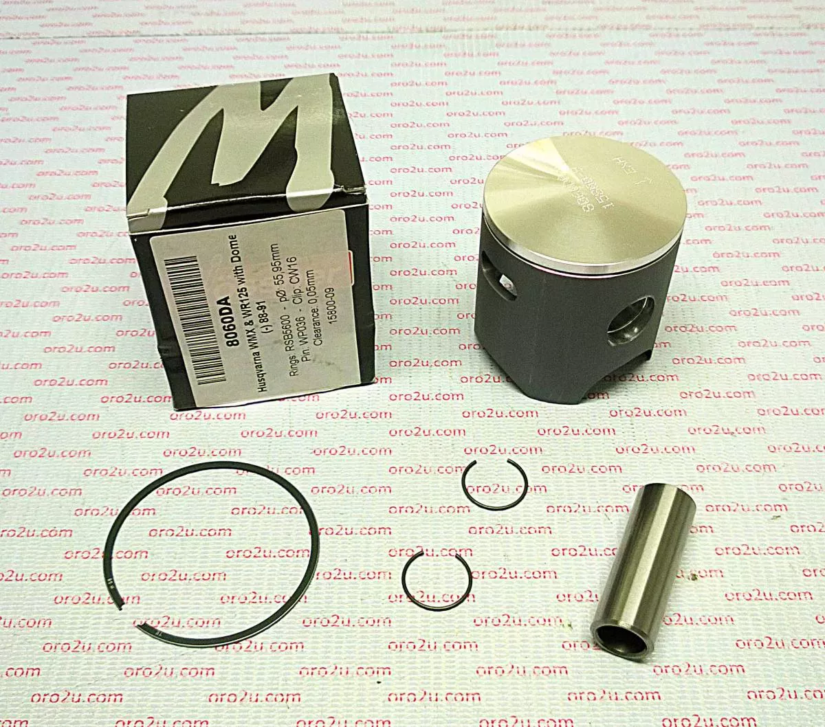 PISTON KIT 88-91 HUSKY 125 56, WOSSNER 8060DB HUSQVARNA