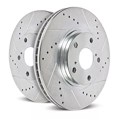 Power Stop AR8750XPR Front Drilled Slotted Brake Rotors Pair for Ram 1500
