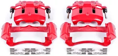 Power Stop S4790 Front High-Temp Red Calipers for Ford Excursion, F-250 F-350