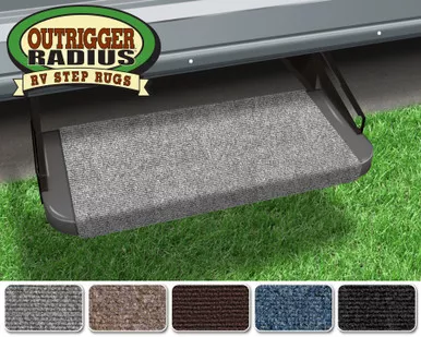 Prest-O-Fit 2-0313 RV Trailer Camper Outrigger Step Rug Castle Gray 18" Wide