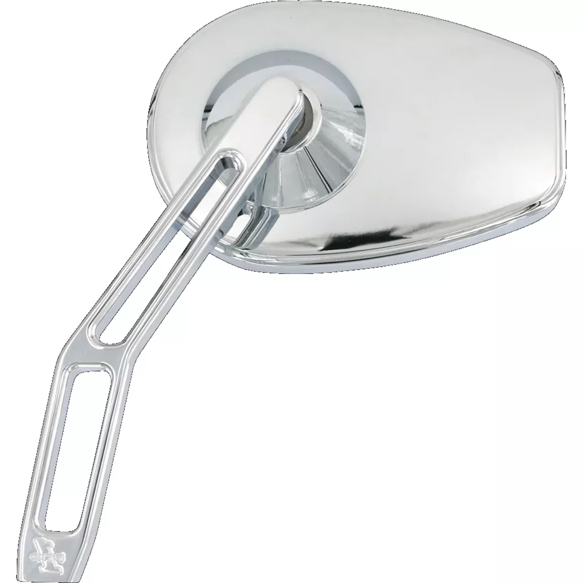 PRO-ONE PERF.MFG. 0640-1665 102100 Micro Mirror w/V2 Cut-Out Stem Mirror – Micro w/V2 Cut-Out Stem – Oval – Chrome – Left