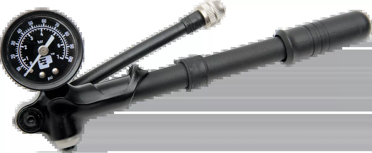 Progressive Suspension Mini 0-100 psi Gauge-Mounted Air Shock Pump for Harley