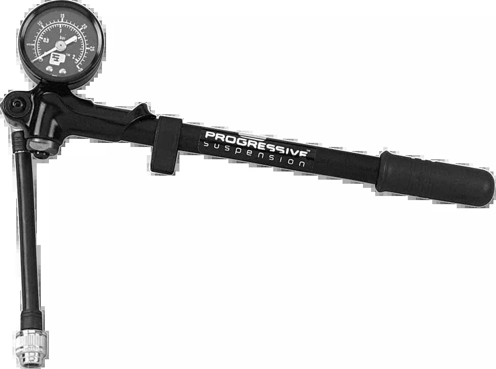 Progressive Suspension Mini 0-30 psi Gauge-Mounted Air Shock Pump for Harley
