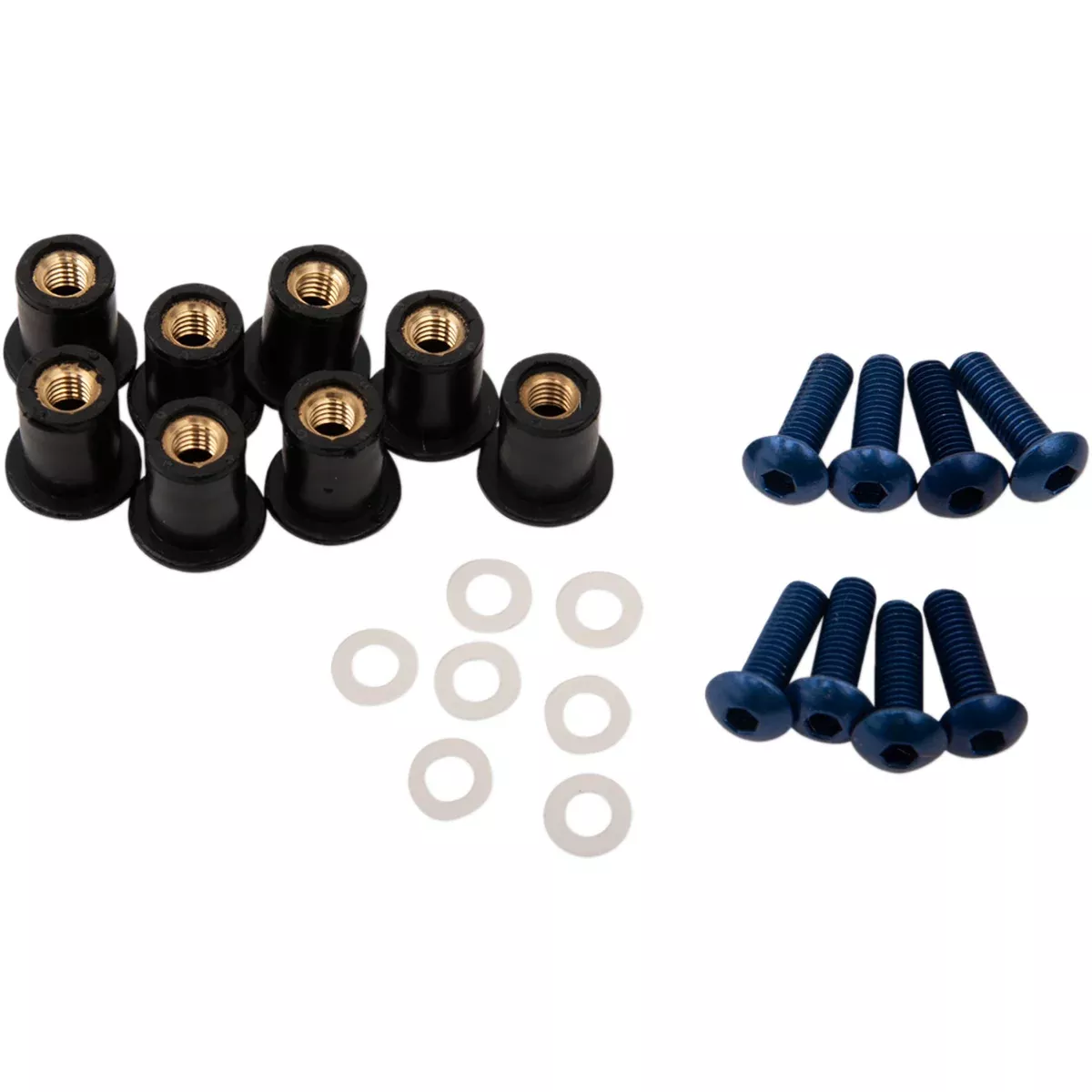 PUIG HI-TECH PARTS 2321-0414 0957A Windscreen Screw Kit blue