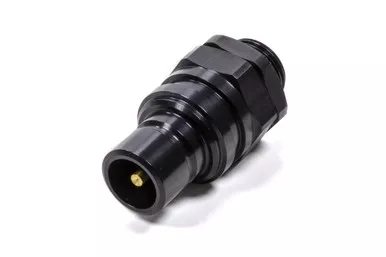 Q/R #8 Male O-Ring Boss Plug Valved Black 52108