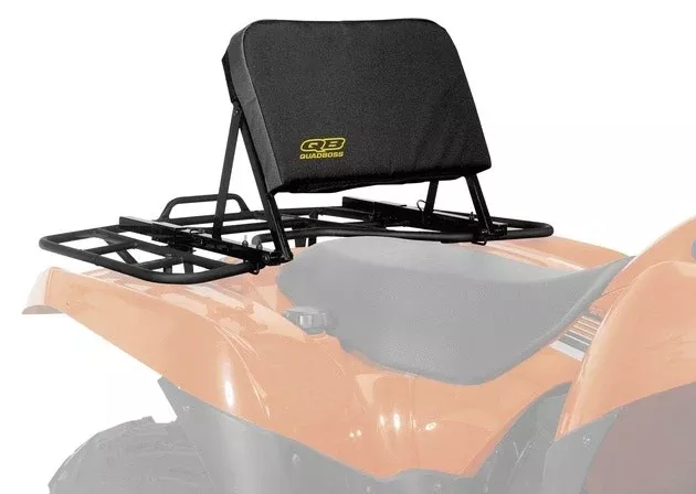 QuadBoss ATV Backrest Black Heavy-duty Foldable Fits Most Racks TX318