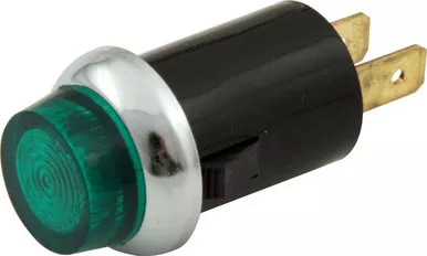 QuickCar 3/4" Green Warning Light Snap-In Design 61-709