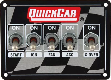 QuickCar Dual Ignition Panel with 5 Switches and 3-Wheel Brake 50-1713