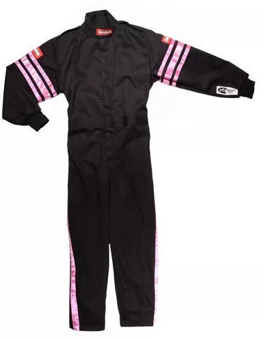 Racequip Black Suit Single Layer Kids X-Large Pink Trim 1950896
