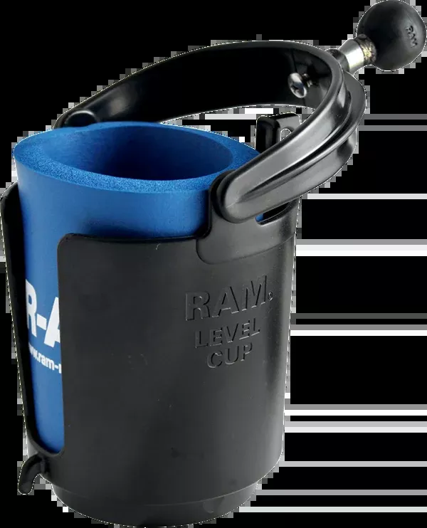RAM Mounts Self-Leveling Cup Holder And Cozy With 1" Ball