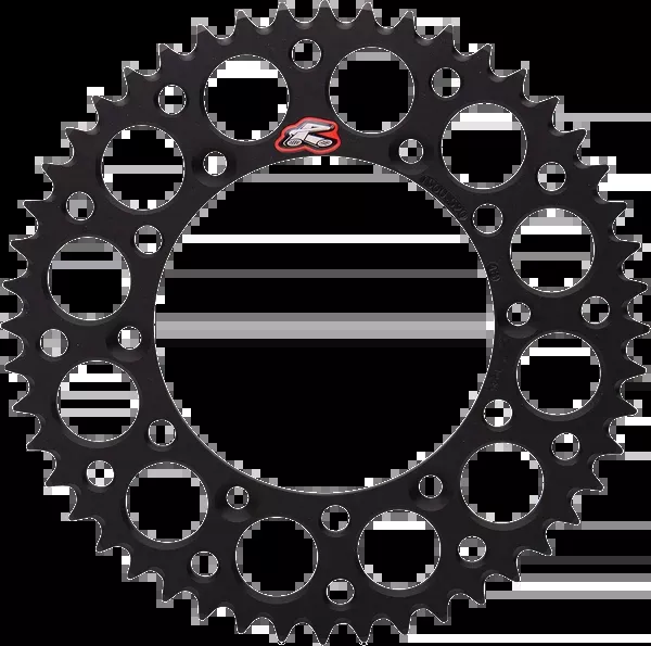 Renthal Rear Sprocket - Aluminum - 48 Tooth - Black - Honda/Yamaha