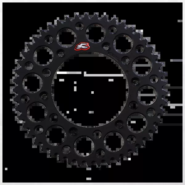 Renthal Rear Sprocket – Aluminum – 49 Tooth – Black