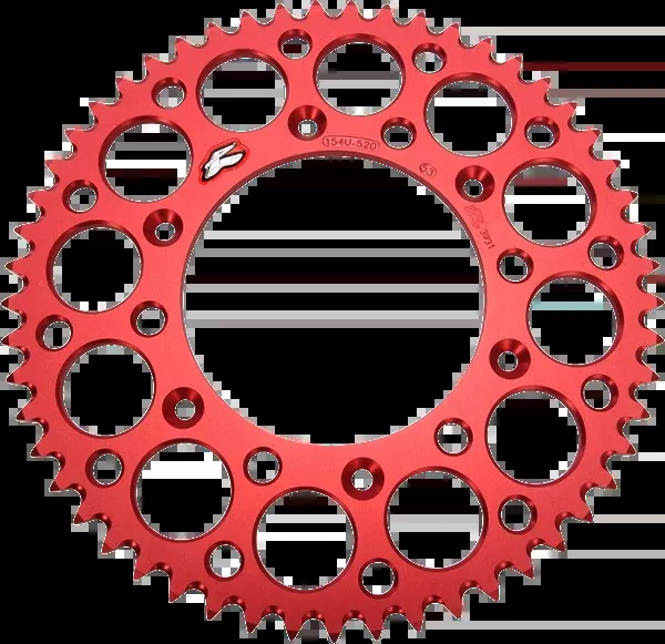 Renthal Rear Sprocket - Aluminum - 53 Tooth - Red - Honda