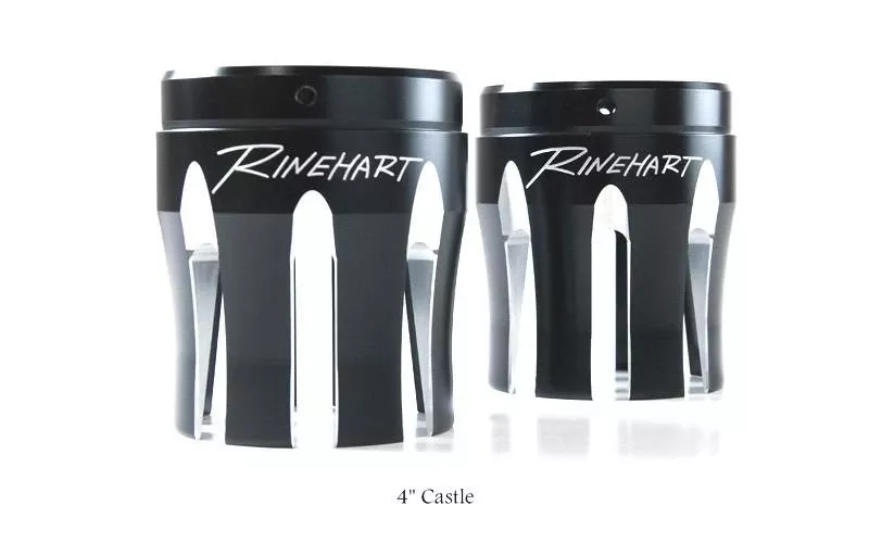 Rinehart Racing Replacement End Caps for Rinehart True Duals & FL Slip On Mufflers 4 Inch Machined Merge Style -Pair