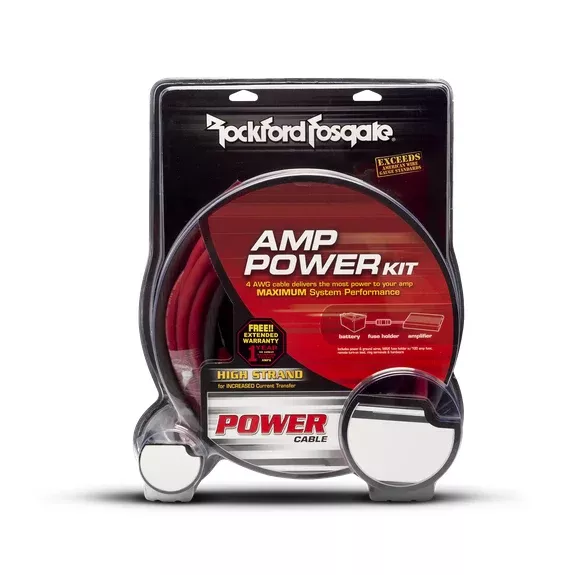 Rockford Fosgate 4 AWG Complete Dual Amp Installation Kit RFK4D