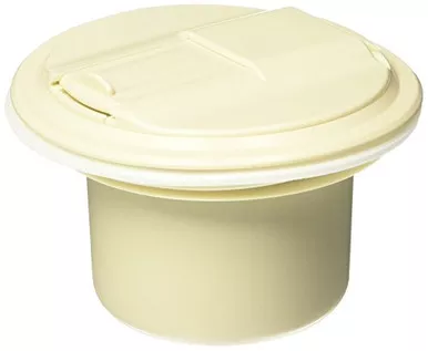 RV Designer B103 Round Electrical Cable Hatch Universal 5 Inch Colonial White