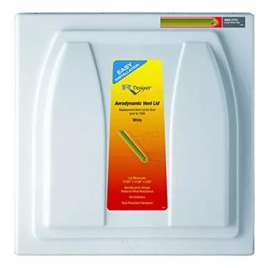 RV Designer V301 Vent Lid Elixir Prior to 1994 White Standard