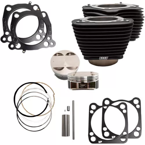 S&S 124" Big Bore Kit for 107" M8 Engines - All Black