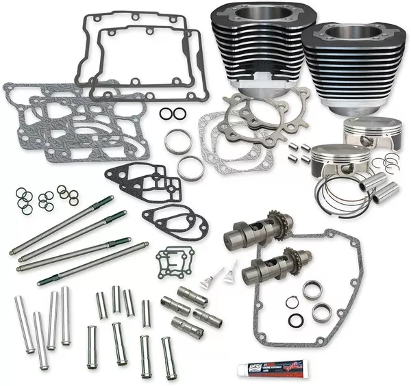 S&S Cycle 106″ Hot Set Up Kit – 3.967″ Bore – Wrinkle Black – Twin Cam