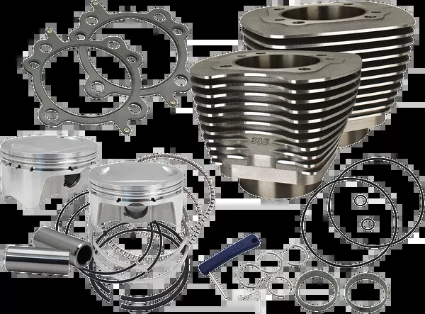 S&S Cycle 107″ Big Bore Cylinder Kit – Wrinkle Black – Twin Cam