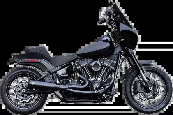 S&S Cycle 2-Into-1 Qualifier Exhaust System - Race Only - Guardian Black