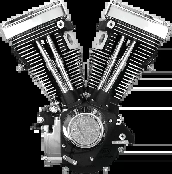S&S Cycle V80 Long-Block Engine – Wrinkle Black – Custom Chassis | Evolution Big Twin