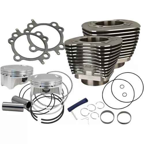 S&S Sidewinder 4" Big Bore Kit 110" for 2007-2017 Harley Twin Cam - Black