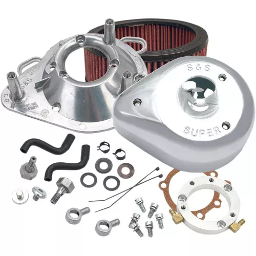 S&S Teardrop Air Cleaner Kit for 2001-2017 Harley Twin Cam Delphi EFI - Chrome