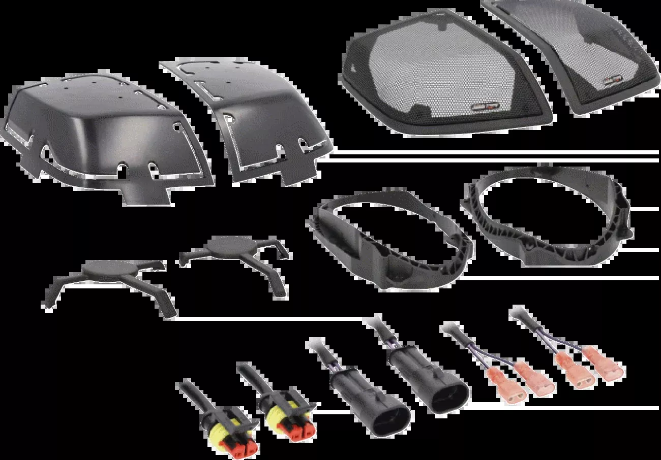 Saddle Tramp Saddlebag Lid with Speaker Cutouts - Rear - FL-BC-HDC69-2