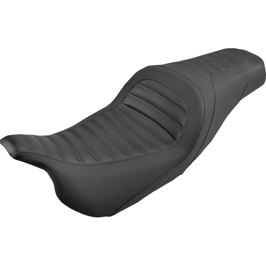 Saddlemen Black Slim Roll & Pleated Seat Harley