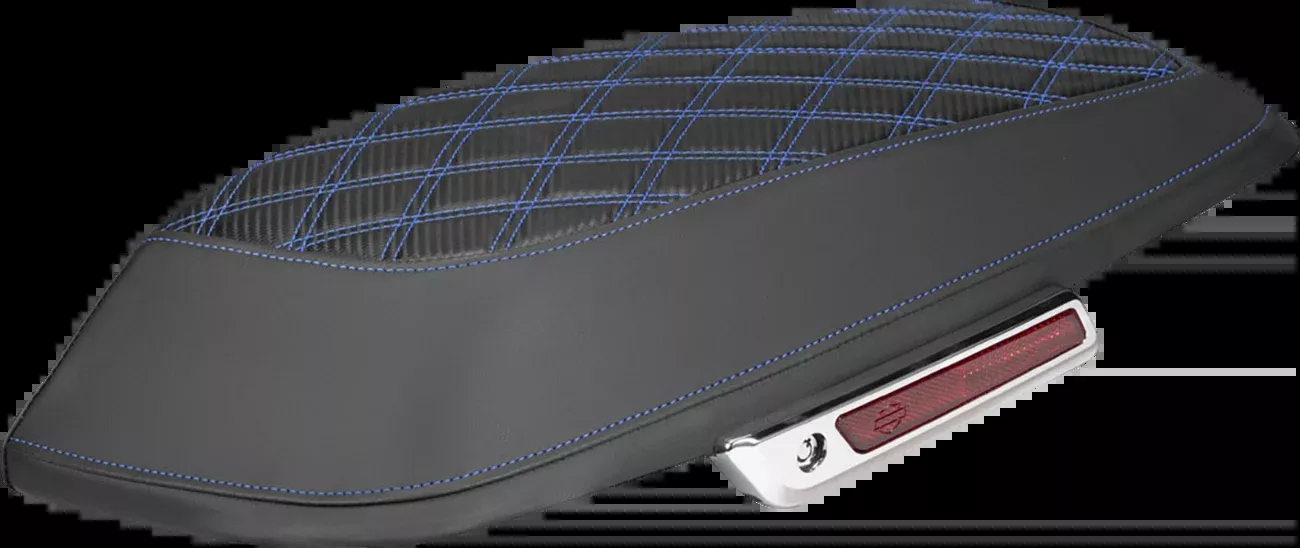 Saddlemen Blue Carbon Lattice Saddlebag Lid Covers for 2014-2025 Harley Touring