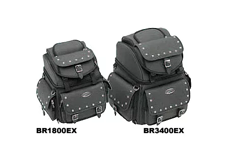 Saddlemen BR3400EX Back Seat/Sissy Bar Bag-Studded